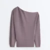 Mikina s asymetrickým výstřihem, nastavitelným pasem a Soft Touch modálem Mikina s asymetrickým výstřihem, nastavitelným pasem a Soft Touch modálem
