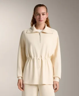 Mikina s polovičním zipem z materiálu Soft Touch modal Mikina s polovičním zipem z materiálu Soft Touch modal