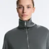 Mikina s polovičním zipem z materiálu Soft Touch modal Mikina s polovičním zipem z materiálu Soft Touch modal