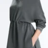 Mikina s polovičním zipem z materiálu Soft Touch modal Mikina s polovičním zipem z materiálu Soft Touch modal
