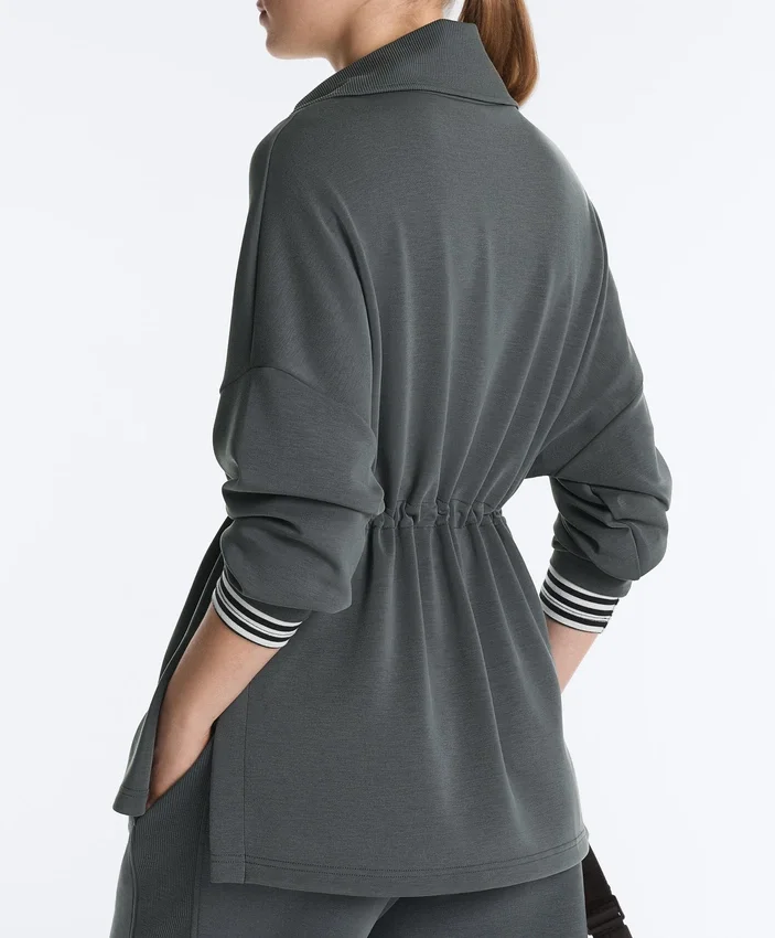 Mikina s polovičním zipem z materiálu Soft Touch modal Mikina s polovičním zipem z materiálu Soft Touch modal