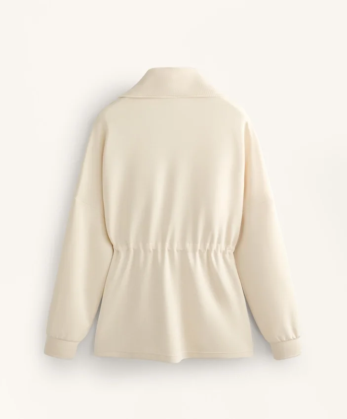 Mikina s polovičním zipem z materiálu Soft Touch modal Mikina s polovičním zipem z materiálu Soft Touch modal