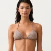 Mini top na Bikiny s trojúhelníkovým střihem a metalickými nitěmi Mini top na Bikiny s trojúhelníkovým střihem a metalickými nitěmi