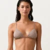 Mini top na Bikiny s trojúhelníkovým střihem a metalickými nitěmi Mini top na Bikiny s trojúhelníkovým střihem a metalickými nitěmi