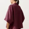 Oversize košile s krátkým rukávem ze 100 % lnu Oversize košile s krátkým rukávem ze 100 % lnu