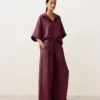 Oversize košile s krátkým rukávem ze 100 % lnu Oversize košile s krátkým rukávem ze 100 % lnu