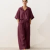 Oversize košile s krátkým rukávem ze 100 % lnu Oversize košile s krátkým rukávem ze 100 % lnu