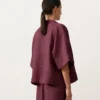 Oversize košile s krátkým rukávem ze 100 % lnu Oversize košile s krátkým rukávem ze 100 % lnu