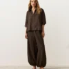 Oversize košile s krátkými rukávy ze 100% lnu Oversize košile s krátkými rukávy ze 100% lnu