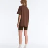 Oversize kraťasy s krátkým rukávem z bavlněné směsi s pruhy Oversize kraťasy s krátkým rukávem z bavlněné směsi s pruhy