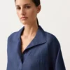 Oversize polokošile s dlouhým rukávem ze 100 % lnu