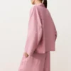 Oversize polokošile s dlouhým rukávem ze 100 % lnu