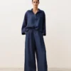 Oversize polokošile s dlouhým rukávem ze 100 % lnu