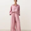 Oversize polokošile s dlouhým rukávem ze 100 % lnu