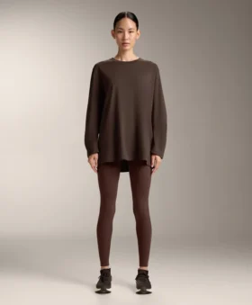 Oversize tričko s dlouhým rukávem z bavlněné směsi Oversize tričko s dlouhým rukávem z bavlněné směsi