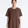 Oversize tričko s krátkým rukávem ze směsi bavlny v kraťasech Oversize tričko s krátkým rukávem ze směsi bavlny v kraťasech