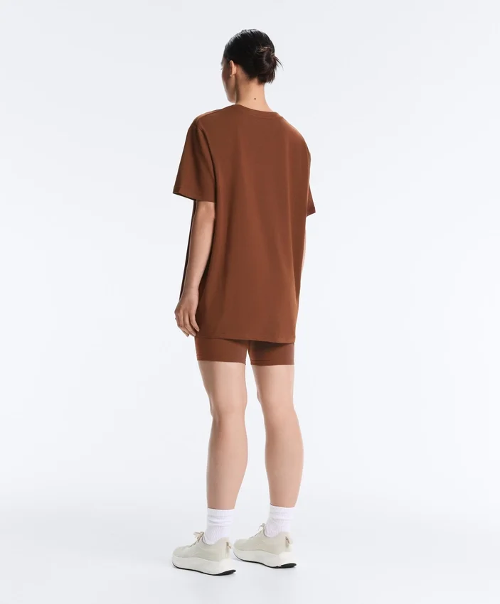 Oversize tričko s krátkým rukávem ze směsi bavlny v kraťasech Oversize tričko s krátkým rukávem ze směsi bavlny v kraťasech