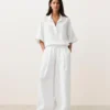 Oversized košile s krátkými rukávy ze 100 % lnu Oversized košile s krátkými rukávy ze 100 % lnu