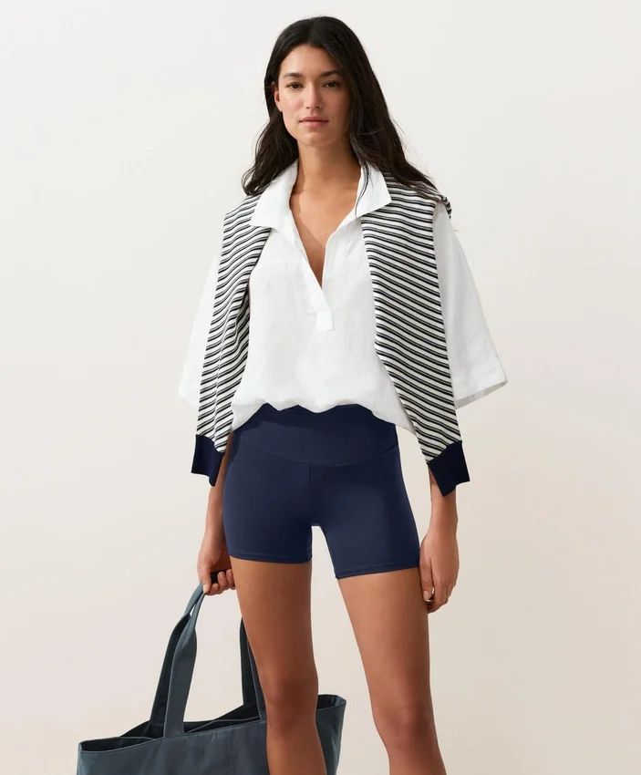 Oversized košile s krátkými rukávy ze 100 % lnu Oversized košile s krátkými rukávy ze 100 % lnu