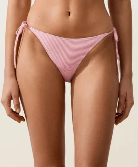 Pruhované bikiny se středním krytím a vázáním