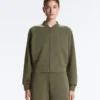 Pruhovaná bomber bundy z Soft Touch modalu Pruhovaná bomber bundy z Soft Touch modalu