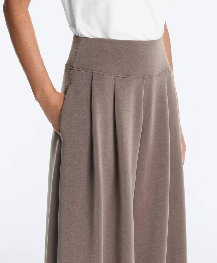Soft Touch Modal Wide-Leg Trousers s korzetovým pasem Soft Touch Modal Wide-Leg Trousers s korzetovým pasem