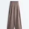 Soft Touch Modal Wide-Leg Trousers s korzetovým pasem Soft Touch Modal Wide-Leg Trousers s korzetovým pasem