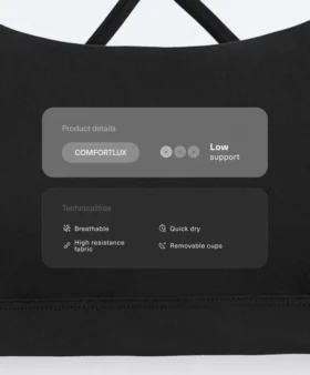 Sportovní podprsenka Comfortlux s lehkou oporou a kříženými ramínky Sportovní podprsenka Comfortlux s lehkou oporou a kříženými ramínky