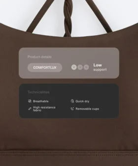 Sportovní podprsenka Comfortlux s lehkou oporou a kříženými ramínky Sportovní podprsenka Comfortlux s lehkou oporou a kříženými ramínky