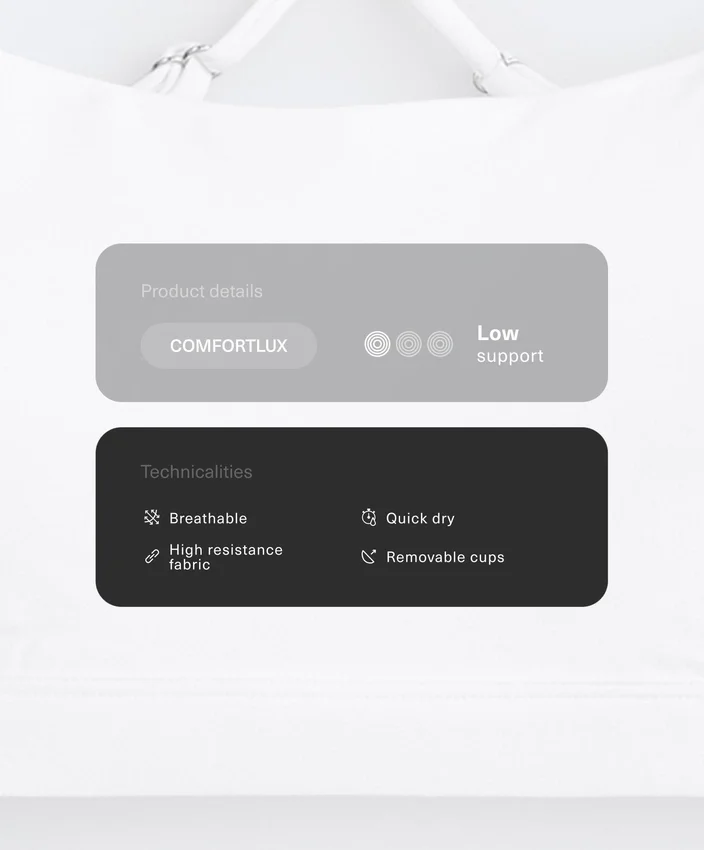 Sportovní podprsenka Comfortlux s lehkou oporou a kříženými ramínky Sportovní podprsenka Comfortlux s lehkou oporou a kříženými ramínky