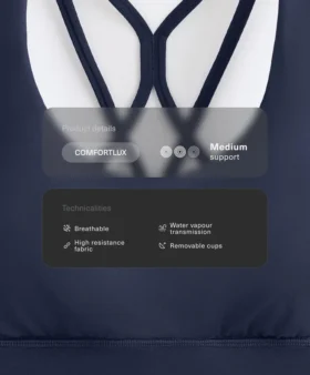 Sportovní podprsenka Comfortlux se střední podporou a košíčky Sportovní podprsenka Comfortlux se střední podporou a košíčky