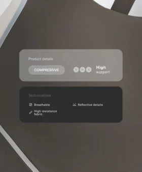 Sportovní podprsenka s pevnou oporou, Compressive a reflexní Sportovní podprsenka s pevnou oporou, Compressive a reflexní