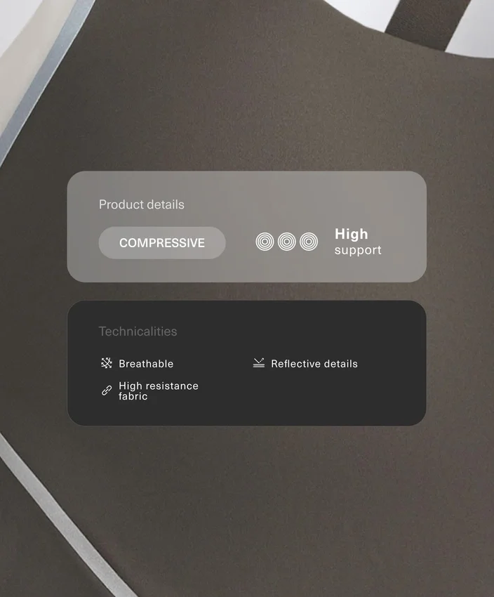 Sportovní podprsenka s pevnou oporou, Compressive a reflexní Sportovní podprsenka s pevnou oporou, Compressive a reflexní