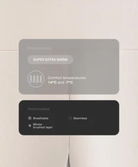 Super-extra-teplé bezešvé legíny s vysokým pasem (70 cm) a délkou ke kotníkům
