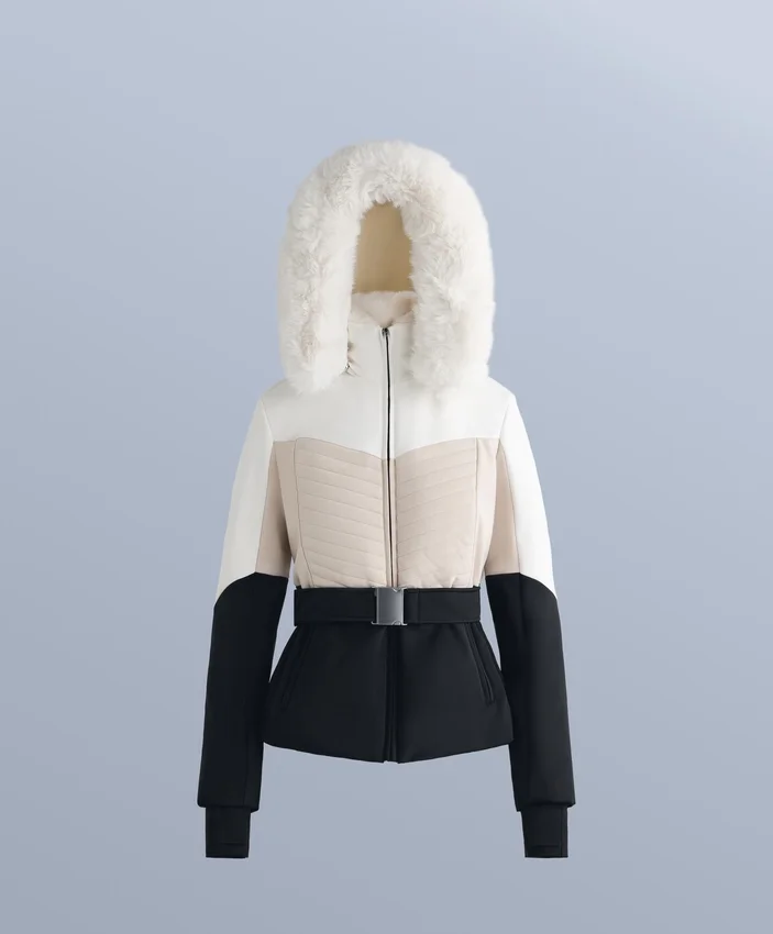 Super-Slim Fit Colourblock Primaloft® lyžařská voděodolná prošívaná bundy Super-Slim Fit Colourblock Primaloft® lyžařská voděodolná prošívaná bundy