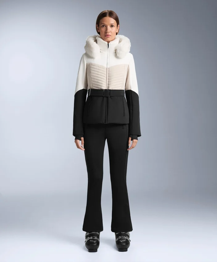 Super-Slim Fit Colourblock Primaloft® lyžařská voděodolná prošívaná bundy Super-Slim Fit Colourblock Primaloft® lyžařská voděodolná prošívaná bundy