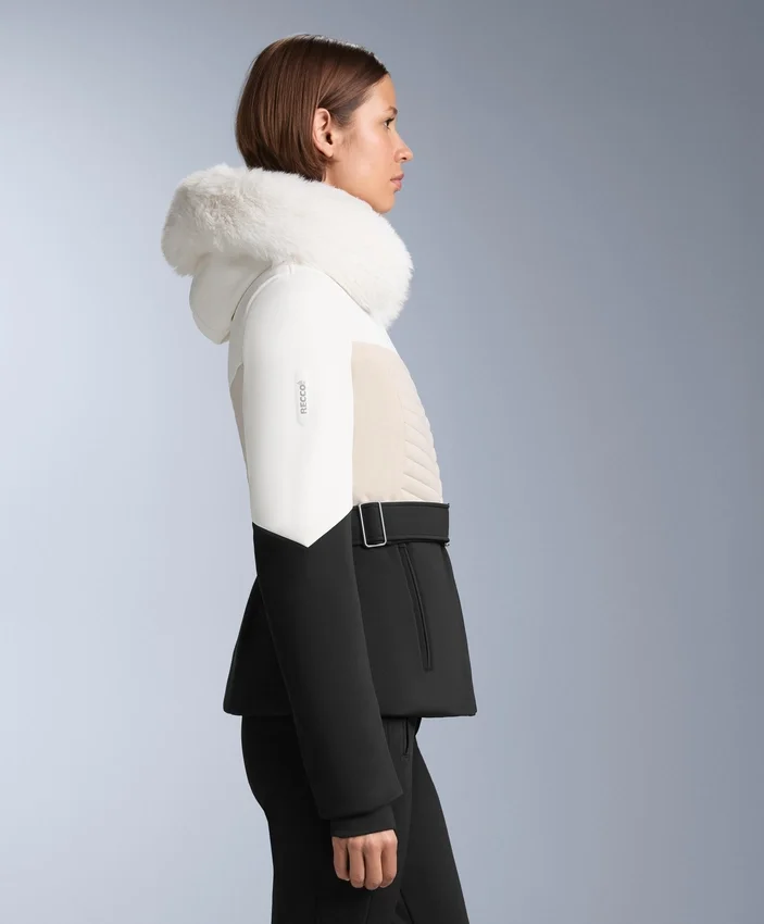 Super-Slim Fit Colourblock Primaloft® lyžařská voděodolná prošívaná bundy Super-Slim Fit Colourblock Primaloft® lyžařská voděodolná prošívaná bundy
