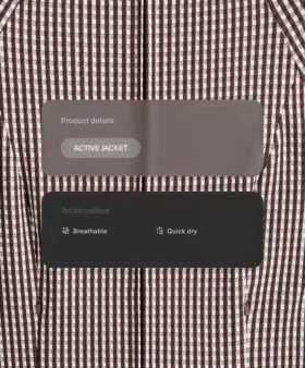 Technická bunda s kostkovaným vzorem