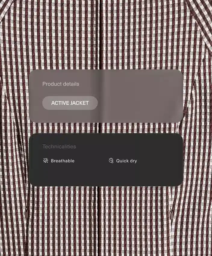Technická bunda s kostkovaným vzorem Technická bunda s kostkovaným vzorem