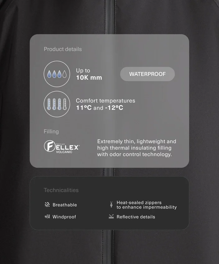 Technická bundy Fellex® Volcanic 10K s voděodolnou výplní Technická bundy Fellex® Volcanic 10K s voděodolnou výplní