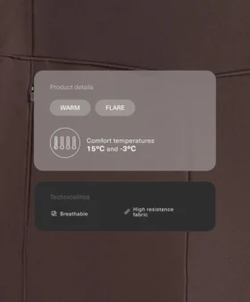 Teplé kalhoty s vysokým pasem a kapsami