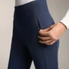 Teplé legíny s vysokým pasem a kapsami, délka po kotníky, 70 cm