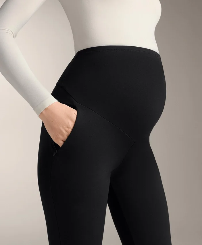 Teplé těhotenské legíny po kotníky, šířka 70 cm Teplé těhotenské legíny po kotníky, šířka 70 cm