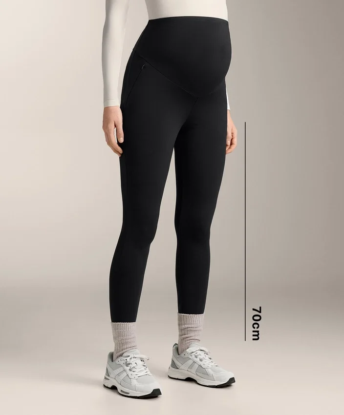 Teplé těhotenské legíny po kotníky, šířka 70 cm Teplé těhotenské legíny po kotníky, šířka 70 cm