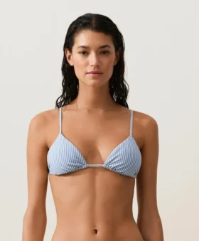 Tříúhelníkové bikiny s texturovanými pruhy