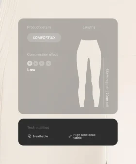 Těhotenské legíny Comfortlux s vysokým pasem a žebrováním, délka 65 cm