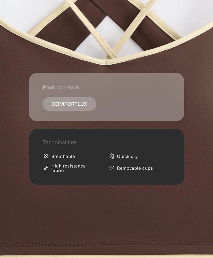Tílko Comfortlux s kontrastním překříženým výstřihem na zádech Tílko Comfortlux s kontrastním překříženým výstřihem na zádech