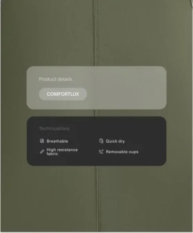 Tílko Comfortlux s otevřenými zády a zavazováním za krkem