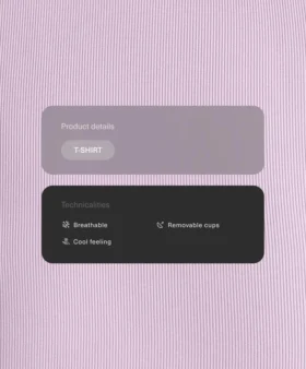Tílko s krátkým rukávem z žebrovaného modálního materiálu s vlnitým detailem