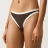Trojúhelníkový bikini top s kontrastním lemováním